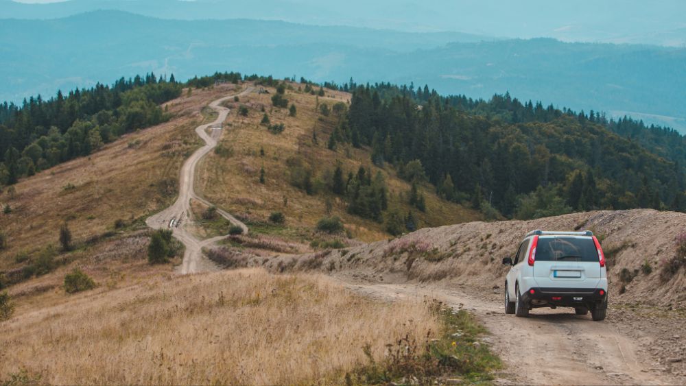 SUV mountain road India